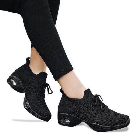 라라 디바즈 여성 초경량 메쉬 에어쿠션 스포츠 댄스화, 블랙 235mm 
스포츠신발