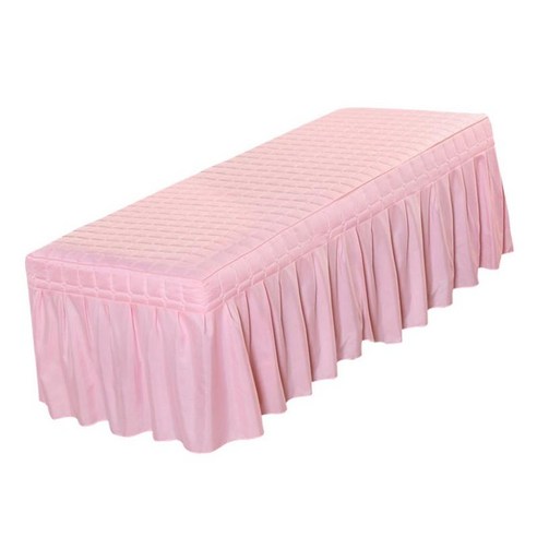 숨구멍 20을 가진 단단한 안마 테이블 치마 침대 대차대조표 덮개, Pink-190x80cm, 100% 폴리 에스터