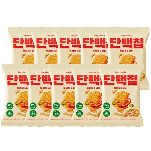헤이바디 MBTI 단백칩 토마토&피자, 50g, 10개