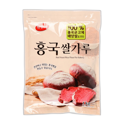 강력쌀가루 빠른 배송 대두 햇쌀마루 홍국쌀가루 1kg 국산 (기프티콘 증정), 1개 Best Top5