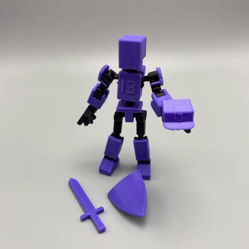 LUCKY 13 mini 3D 프린팅 관절 로봇 피규어, 미니 블루
