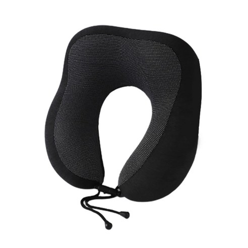 홈블리 여행용 메모리폼 목쿠션, 블랙