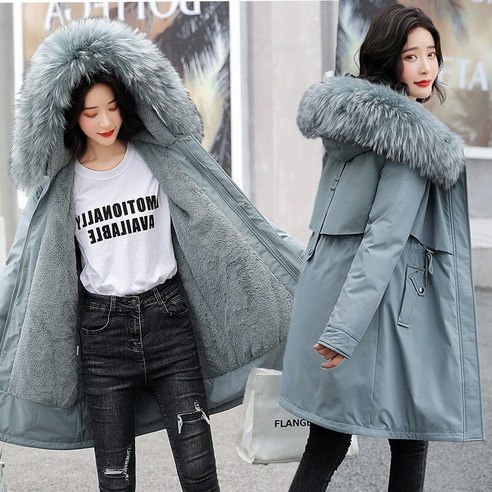 Mao 가을 겨울 새로운 허리 슬리밍 코 튼 패딩 코트 여성 양고기 라이너 짧은 두꺼운 코튼 코트