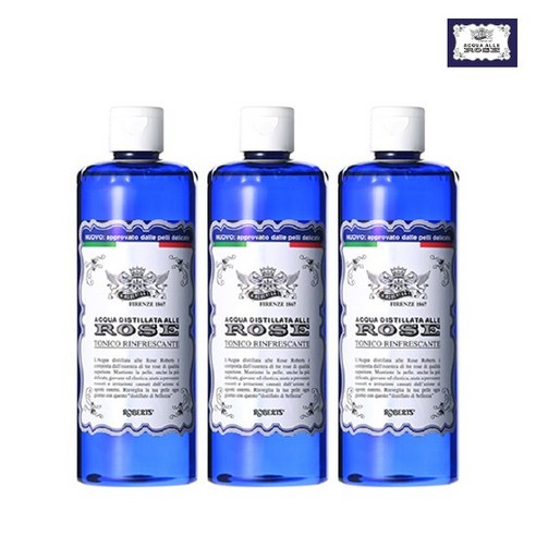 아쿠아알레로제 토닉 로버츠 장미수 토너 로즈 워터 스킨 400ml+스프레이캡, 3개, 400ml 산타마리아노벨라