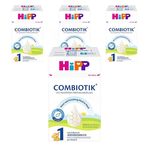 힙분유 추천 상품힙 콤비오틱 전분 분유 1단계, 600g, 4개 제품 사진