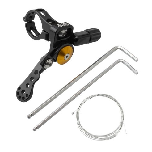 자전거 Dropper 원격 레버 포스트 원격 브레이크 레버 24mm 핸들 바, 블랙, 알루미늄 합금