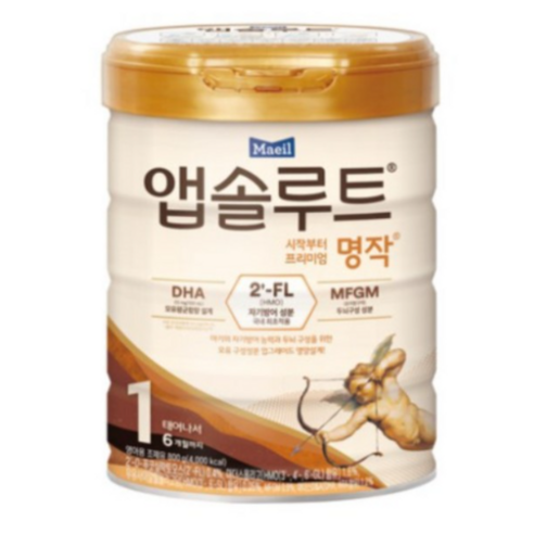 앱솔루트 명작 2FL 분유 1단계, 800g, 2개