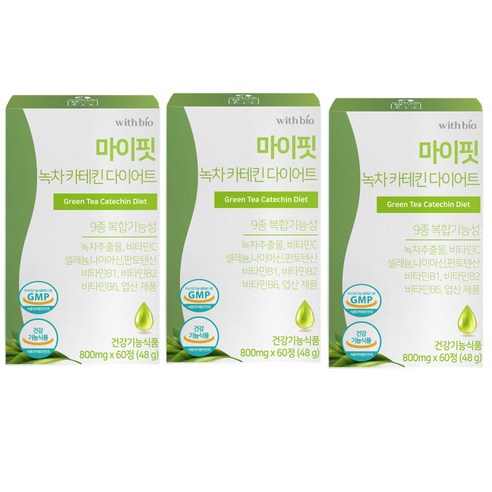 녹차 카테킨 다이어트 9중 복합 기능성 건강기능식품 800mg, 800mg/60정, 3개, 60정 데이케어 Best Top5