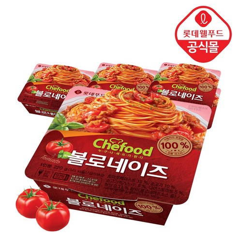 Chefood 볼로네이즈 스파게티 220gx6, 220g, 6개