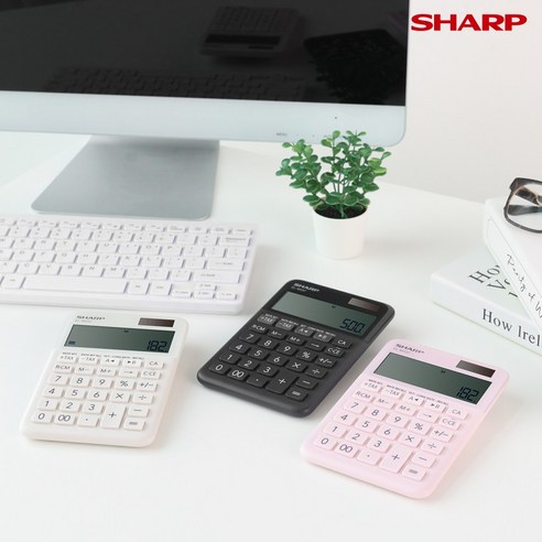 샤프 일반용계산기 EL-M337 다중변환기능 TAX 메모리계산, 베이지, 1개