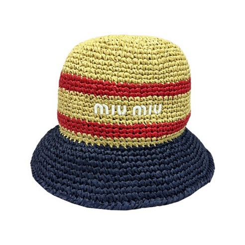 섬세한 아름다움이 깃든, 미우미우 우븐 패브릭 버킷햇: 당신의 스타일을 한 단계 끌어올리다 미우미우버킷햇