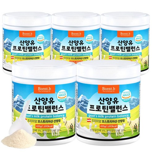 본트비 산양유 프로틴 밸런스, 420g, 5개