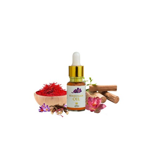 케랄라 아유르베다 쿰쿠마디 오일 10ml 잔주름 색소침착 주름 짙은 반점 감소 끈적이지 않는 페이스오일 사프란과 연꽃이 함유된 글로잉 나이트... 