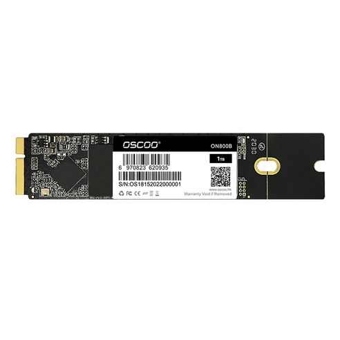 Monland OSCOO Macbook Air/Pro용 A1465 A1466 A1398 A1425 오래 지속되고 안정적인 고속 실행 솔리드 스테이트 드라이브(1TB), 검은 색