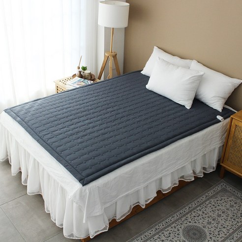 한일메디칼 온돌왕 탄소 전기요 프리미엄 카본 전기매트 침대 고정밴드, 더블 150x200cm, 다크그레이