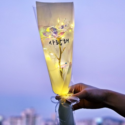 영원한 아름다움을 선사하는 찬란한 홀로그램 크리스탈 장미