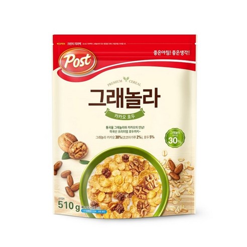 포스트 동서 카카오 호두, 510g, 3개
