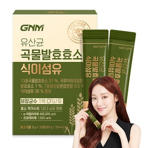 GNM 유산균 곡물발효효소 식이섬유 / 아밀라아제 프로테아제 프로바이오틱스, 90g, 1개