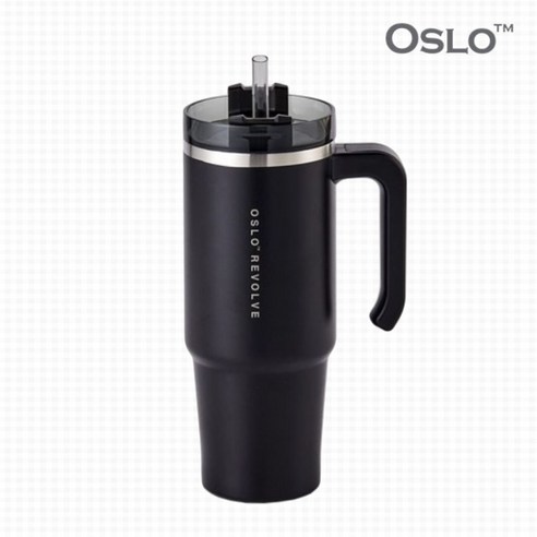 오슬로 리볼브 핸들형 텀블러, 블랙, 900ml, 1개