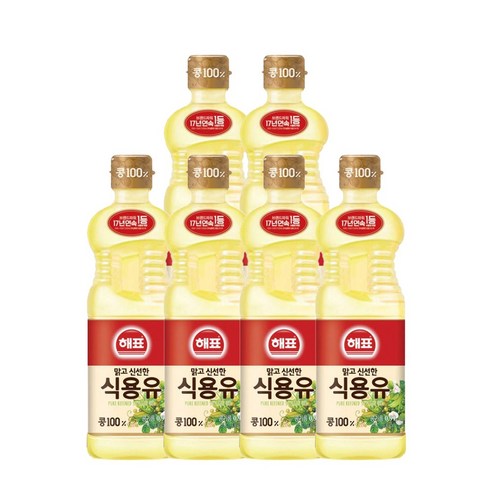 <올따옴> 해표 식용유 900ml, 6개
