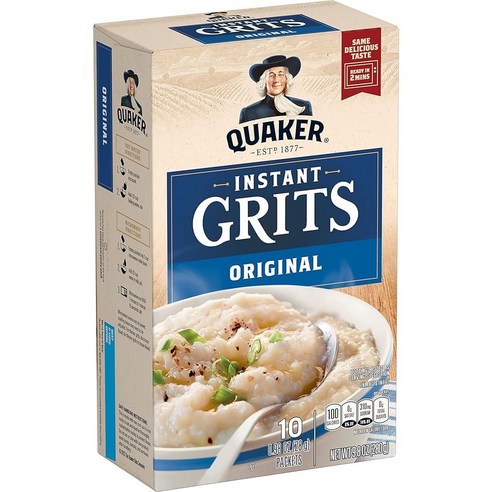 Quaker Instant Grits 오리지널 27.8g(1온스) 패킷 (10팩), 10 Count (Pack of 1)_Butter Fl