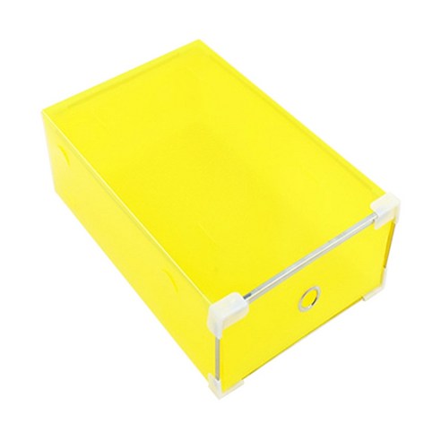 서랍 타입 반투명 스토리지 신발 상자 서랍장 옷장 저장 주최자 플라스틱, 31*20*11cm, 노란색