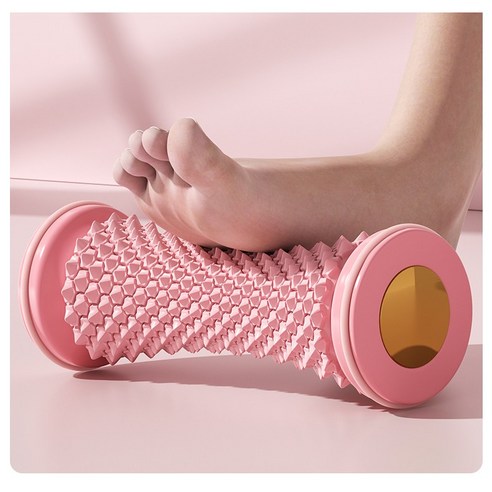 브랜다 풋롤러 종아리 발바닥 마사지 안마기, 다크핑크, 1개