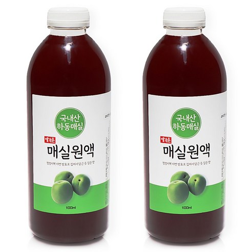 예가촌 매실청 매실 원액 3년숙성 발효 액기스 1000ml, 1L, 2개