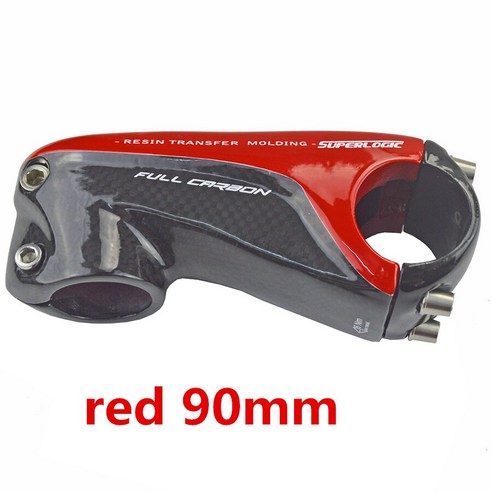 특별 신제품 카본 스템 로드 산악 자전거 80/90/100/110MM 레드 블랙 화이트 MTB 바이크 28.6MM, red 80mm, 1개