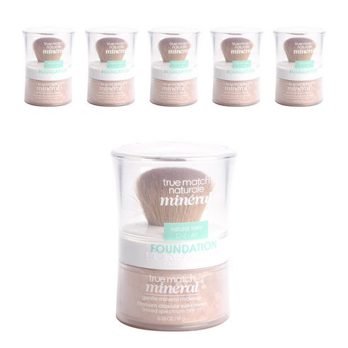 로레알파리 트루 매치 미네랄 젠틀 메이크업 파운데이션, Natural Ivory, 6개