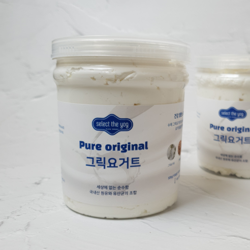 대용량500g 셀렉더요그 떠먹는 수제 그릭요거트 (플레인/무가당 ), 500g, 1개