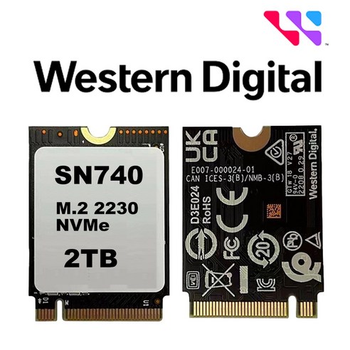 WD 2230 SSD 1TB 2TB SN740 M2 NVME 스팀덱 SSD 교체 호환