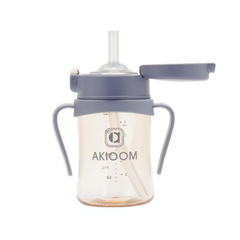 아키움 유아용 PPSU 원터치 빨대컵 200ml, 블루, 1개