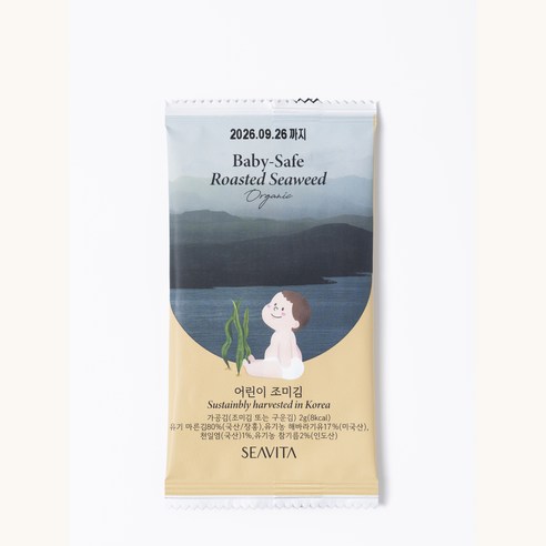 어린이김 아기 곱창 유기농김, 2g, 30개, 조미김