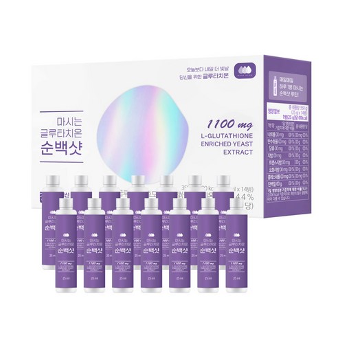 장인정신 에브리데이 마시는 글루타치온 순백샷 고함량 1100mg 고순도 액상타입 콜라겐 비타민C, 350ml, 1개