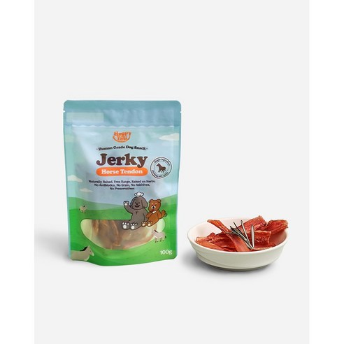 반려동물의 건강과 행복을 최우선으로 하는 해피테일의 프리미엄 저알러지 말힘줄 간식