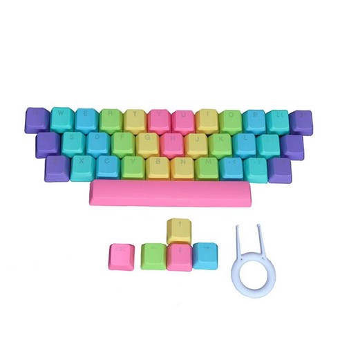 PBT 39 Keycaps DIY 주문 예비 품목 소형 소형 튼튼한 불투명한 열쇠 모자, 여러 가지 빛깔의, {"사이즈":"278x115x20mm"}, {"수건소재":"PBT"}