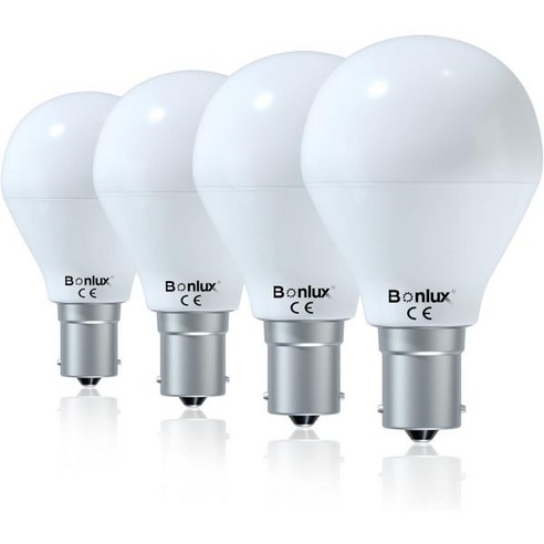 Bonlux 1156 1141 1383 2099 12V RV 배니티 LED 전구 트레일러용 3W BA15S 싱글 컨택 바요넷 베이스 교체 해양 앵커 실내 침실 조명 내추럴 화이, 3w 4000k - 4 Pack, 1개