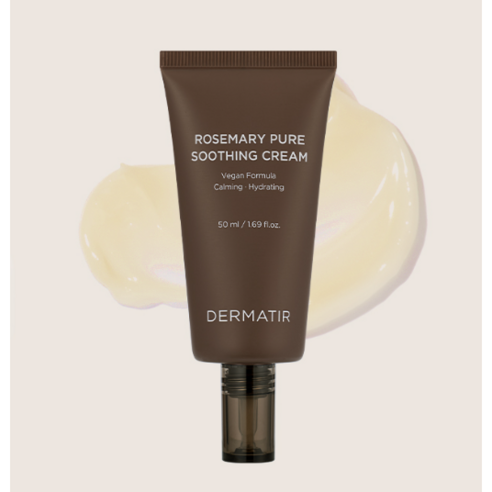 [최신정품] 티르티르 더마티르 제주 순 로즈마리 100시간 수분홀딩 수딩 크림 + 메세지카드 패키지, 1박스, 50ml