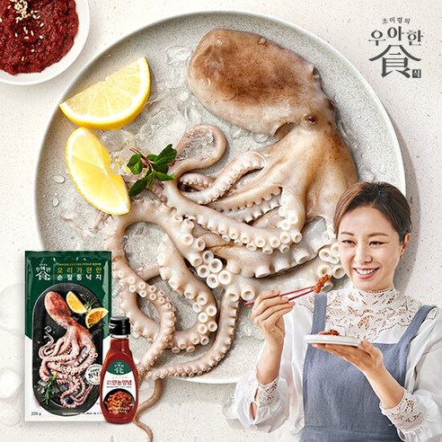 [조미령의 우아한식]손질통낙지 220g(4미)x12팩+소스1병 /총 48미 2.64kg, 12개