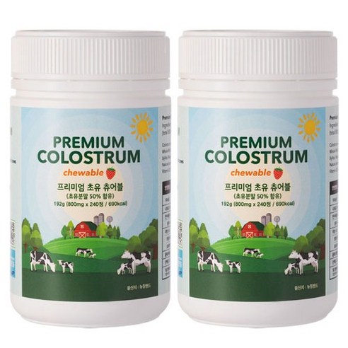 네이처맥스 뉴질랜드 프리미엄 초유 츄어블 192g*2개, 800mg, 2개