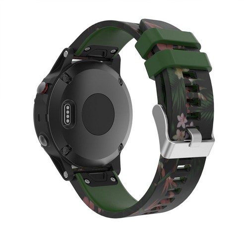 Garmin Fenix 5 5Plus 6 6Pro Sapphire Solar 스트랩 가민 QUICKFIT 22mm 위장 프린트 실리콘 손목 밴드 퀵 릴리스 손목 시계줄, #8, Quick Fit 22mm