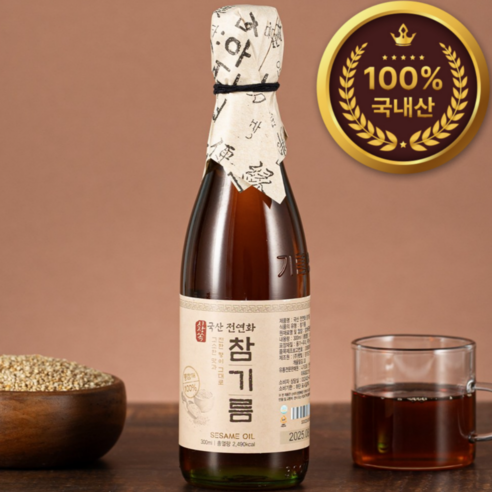 시장쏙 전연화 국산 참기름, 1개, 300ml