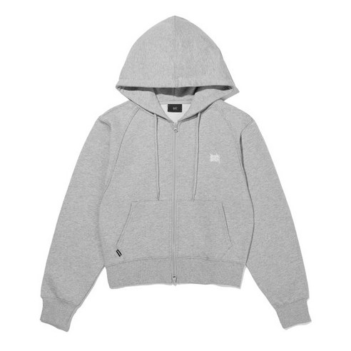 브라운브레스 BROWNBREATH W TAG 크롭 HOOD ZIP-UP - MELANGE GRAY BJSWHZB02MG 242425