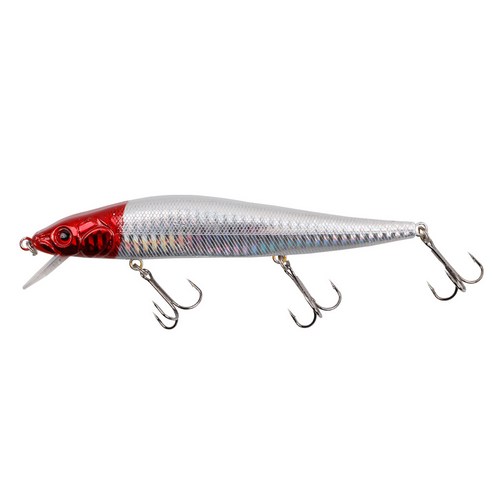바다낚시 미끼 길 미끼 길 미끼 길 미끼 14cm/19g 플라스틱 모조 가짜 미끼 미끼 5P, 붉은 머리에 흰 몸