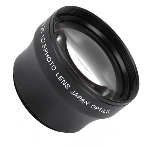 노 브랜드 37mm 18-55 초점 거리 마운트 캠용 2X 배율 고화질 변환기 망원 렌즈, 카메라 액세서리