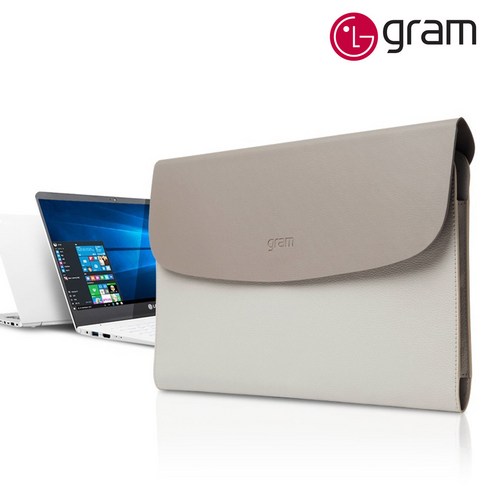 고품질 가죽 소재와 혁신적 디자인으로 노트북을 안전하게 보호하는 LG 그램 정품 파우치