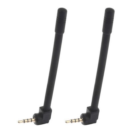 2x FM 라디오 3.5mm 잭 안테나 신호 부스터 스피커 용 외부 무선, 설명한대로, 검은, 플라스틱