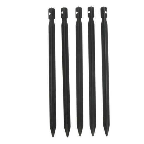 5pcs 캠핑 천막 텐트 로프 스테이크 알루미늄 합금 못 금속 여행 네일 23cm 길이, 블랙