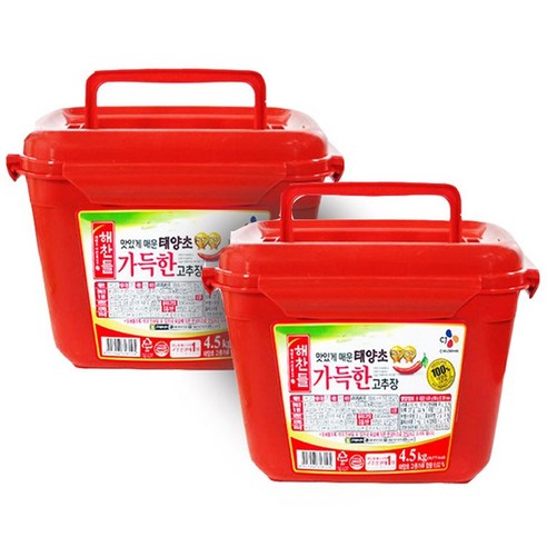 해찬들 태양초 가득한 고추장, 2개, 4.5kg